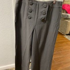 Larry Levine Stretch Pants Button Front